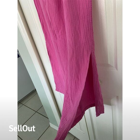 Aerie Women's Pink Wide-Leg Pull-On Pants Size S Petites - Picture 4 of 4